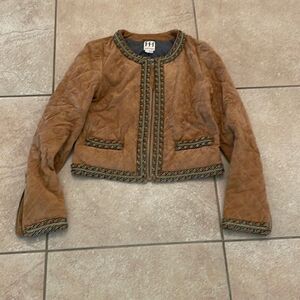 Haute Hippie Quilted Leather Chain Jacket